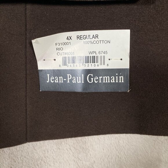 Vintage Jean Paul Germain Waistcoat Mens 4X Brown Cotton Suit Vest Western - Picture 6 of 14